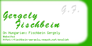 gergely fischbein business card